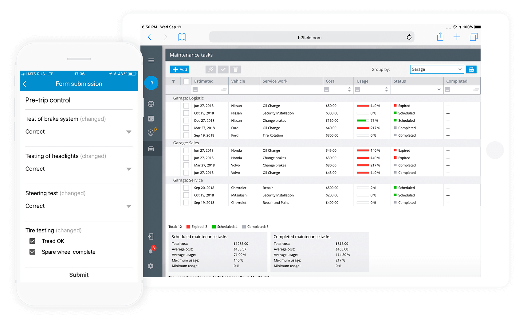 Fleet and Driver Management — Mobile Apps