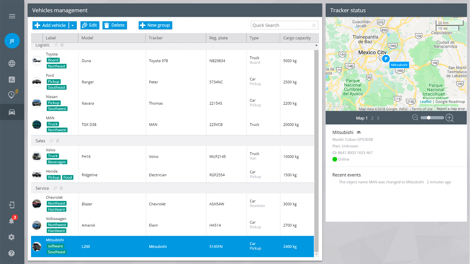 Gestión y seguridad del conductor – Aplicaciones móviles con GPS