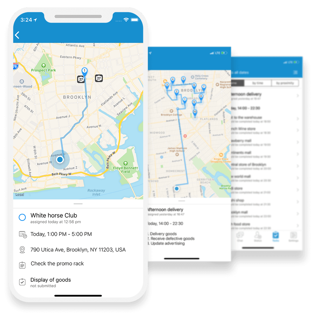 Field Agents Tracking on Map