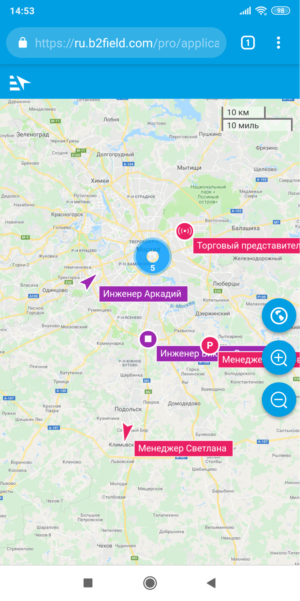 Мобильный веб-интерфейс