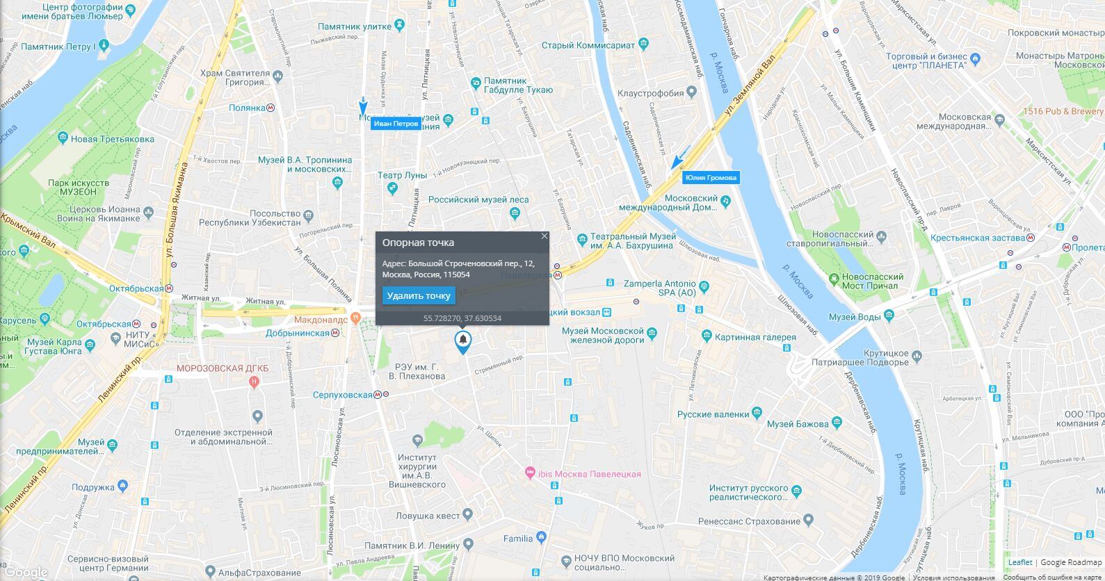 Обзор инструментов карты