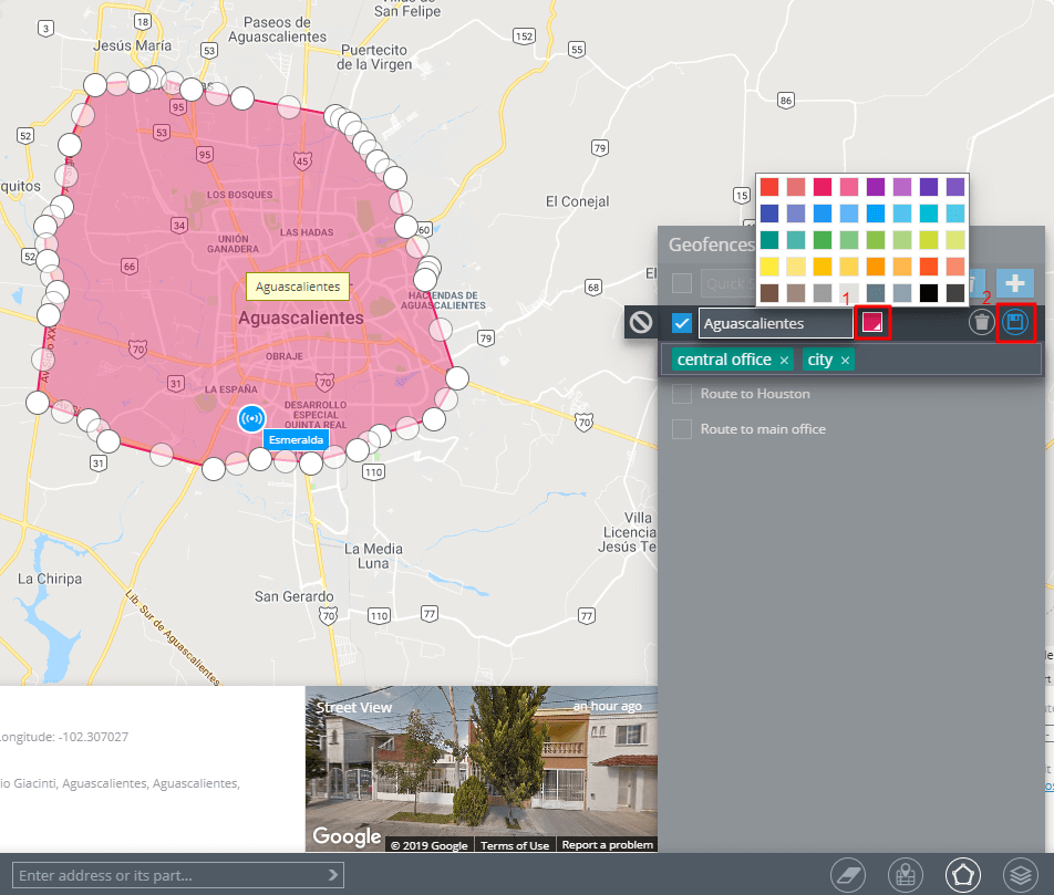 Colour your geofences