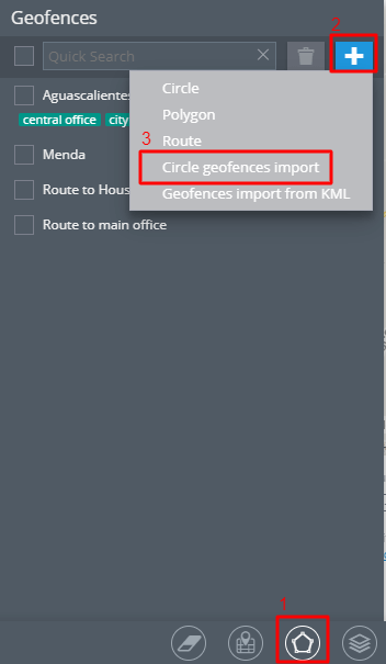 Import geofences